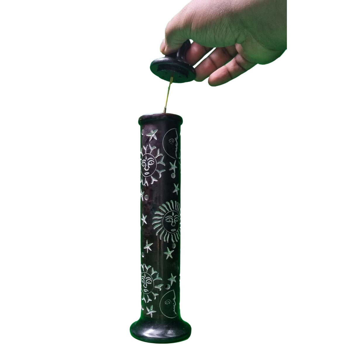 Tower Soapstone Incense Holder Cosmic Naathi Aromatherapy