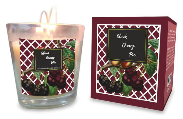 Black Cherry Pie 100% Beeswax Scented Candle - Jiyo - 125g-Candles-Naathi-Aromatherapy-NZ