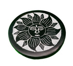 Soapstone Sun Incense Holder - Round-Naathi-Aromatherapy-NZ