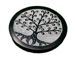 Tree of Life Soapstone Incense Holder - Round-Naathi-Aromatherapy-NZ