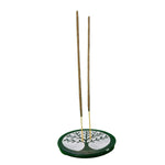 Tree of Life Soapstone Incense Holder - Round-Naathi-Aromatherapy-NZ