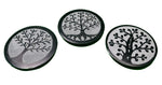 Tree of Life Soapstone Incense Holder - Round-Naathi-Aromatherapy-NZ