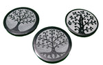 Tree of Life Soapstone Incense Holder - Round-Naathi-Aromatherapy-NZ