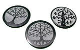 Tree of Life Soapstone Incense Holder - Round-Naathi-Aromatherapy-NZ
