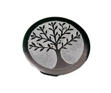 Tree of Life Soapstone Incense Holder - Round-Naathi-Aromatherapy-NZ